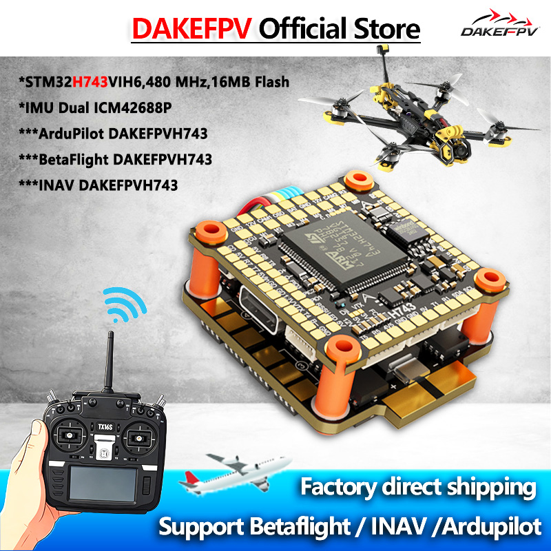 DAKEFPV H743 FC 6S 55A 8S 70A  – обзор и цена Betaflight Fc